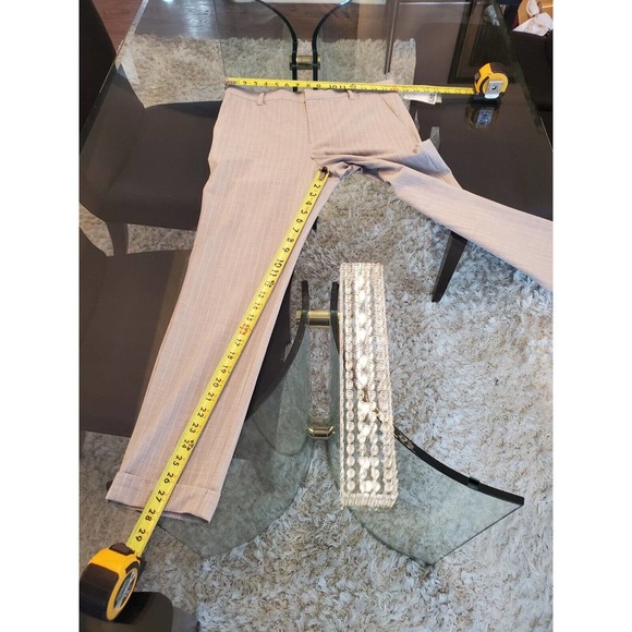 H&M Women Gray Polyester Blend Zippered Mid Rise Straight Fit Dress Pant Size 31 - Picture 10 of 11